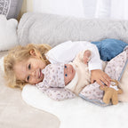 Reborn dúkka 38cm beige föt og teppi