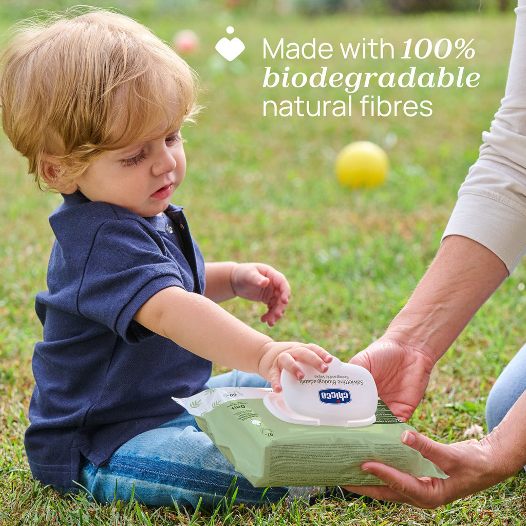 Chicco Baby M blautklútar -biodegradable