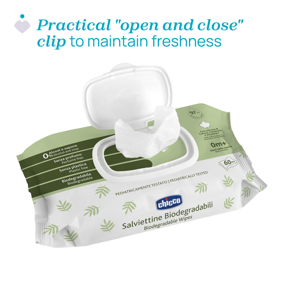 Chicco Baby M blautklútar -biodegradable