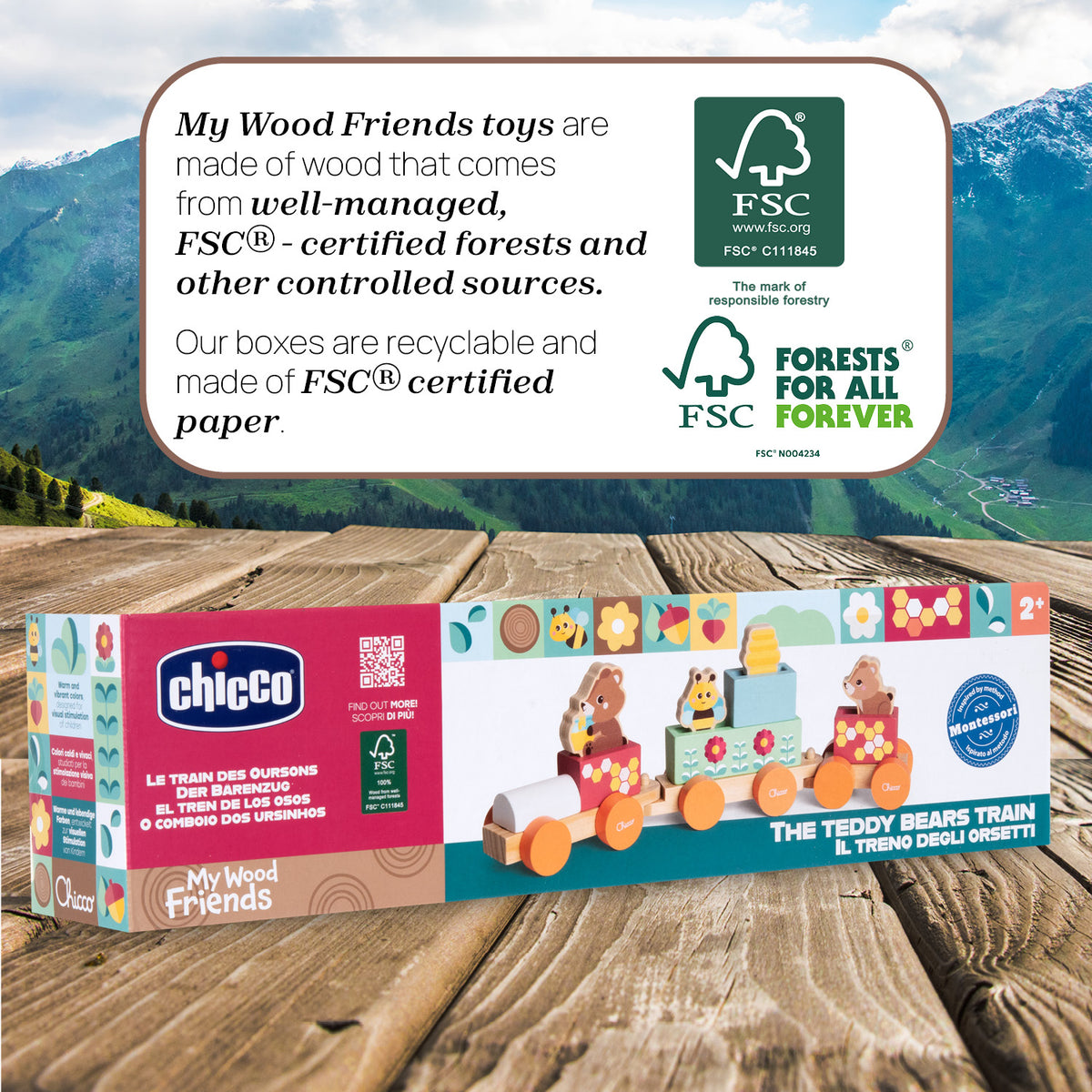 Chicco Wood Friends trélest