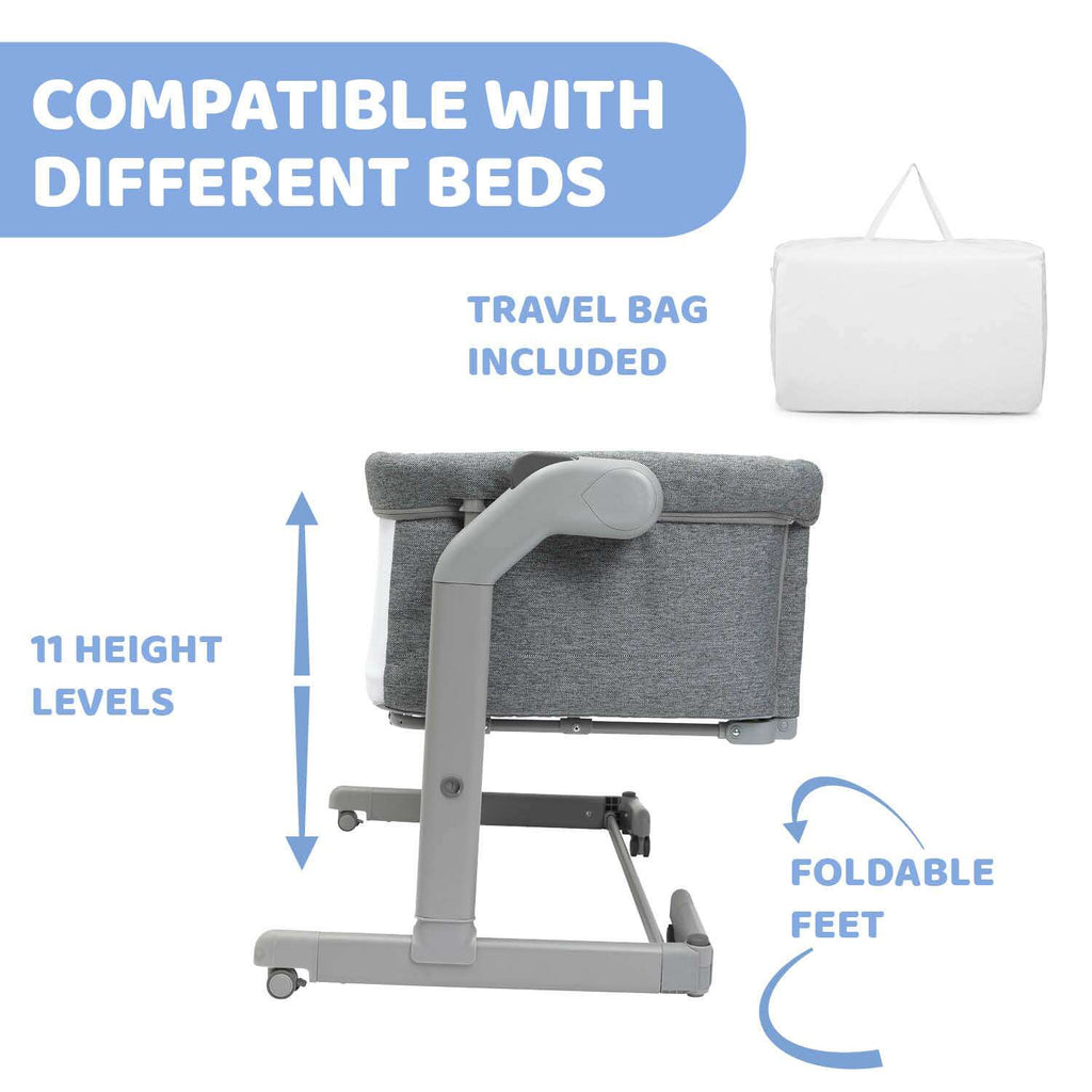 Chicco Next2Me Magic Evo- Grátt
