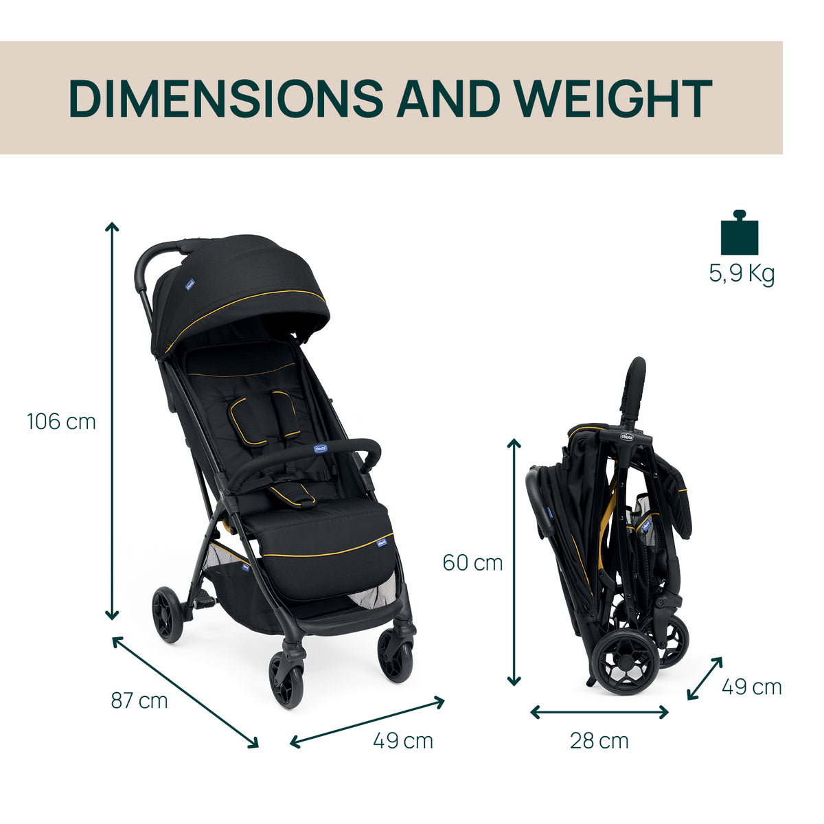Chicco GLEE kerra UN Black