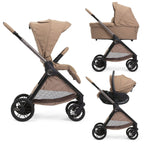 Chicco Bellagio kerra með vagnstykki Carmel 0-22kg -First Recline bílstóll og 360 isofix base