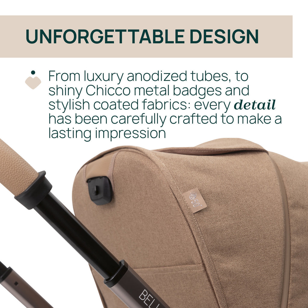Chicco Bellagio kerra með vagnstykki Carmel 0-22kg -First Recline bílstóll og 360 isofix base