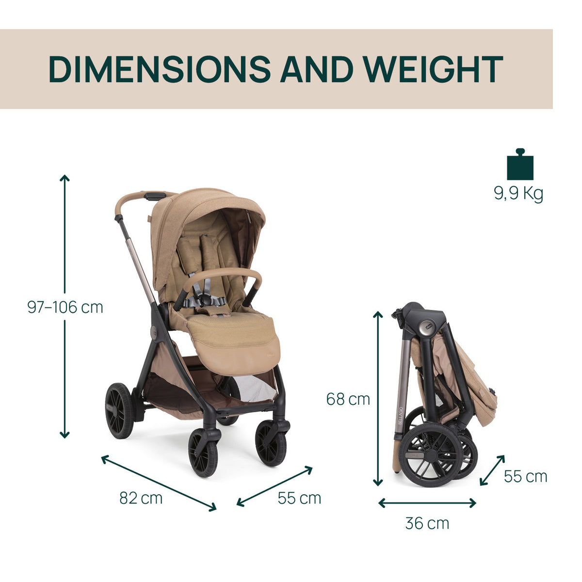 Chicco Bellagio kerra með vagnstykki Carmel 0-22kg -First Recline bílstóll og 360 isofix base