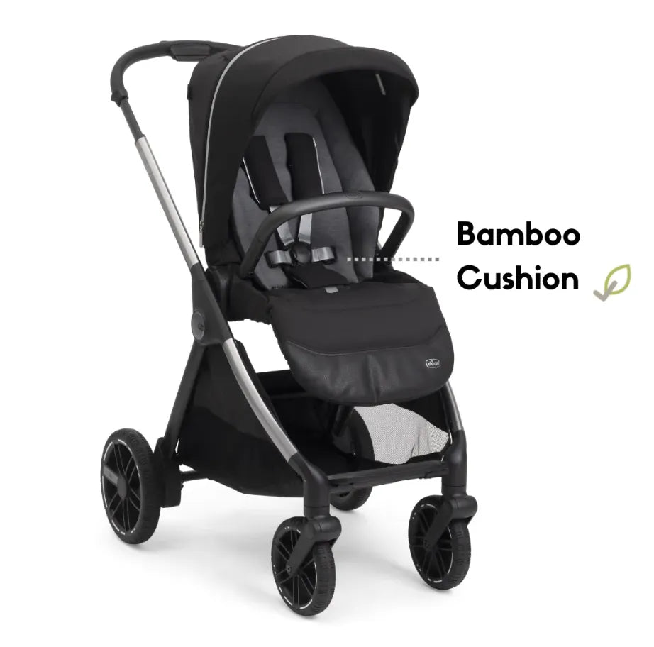 4-1 Chicco Bellagio kerra, vagnstykki Primo Como Lake -KORY bílstóll og 360 isofix base