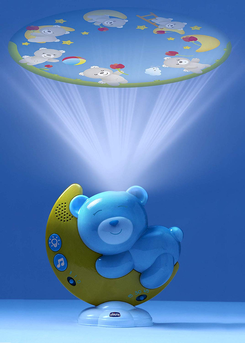 Chicco Next2Moon spiladós/nljós blá