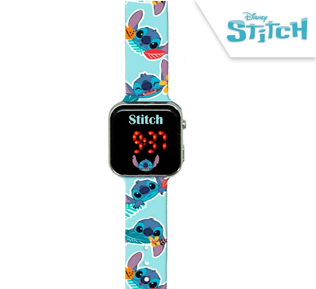 Barnaúr  LED Stitch ljósblá