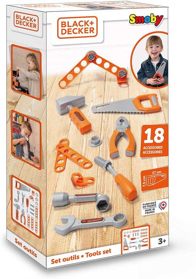 Smoby Black+Decker Verkfærasett í kassa