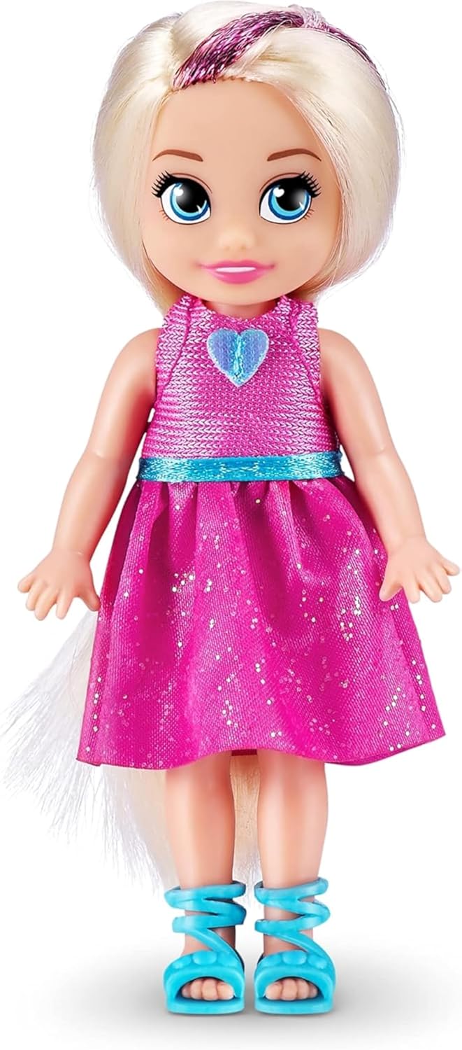 ZURU Sparkle dúkka 11cm með einhyrningi og kisu